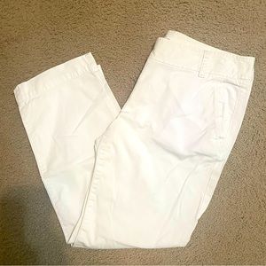 Loft White Capri Pants